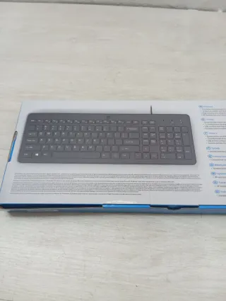 Teclado HP Español QWERTY USB Negro/Gris