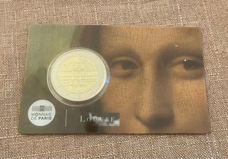 Coincard 2 Euro Louvre Francia 2025 BU Originale