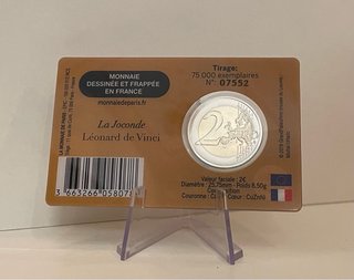 Coincard BU 2 Euro Louvre Francia 2025 Originale