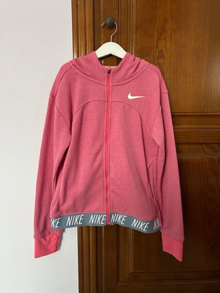 Sudadera Nike con capucha rosa niña talla 12-13