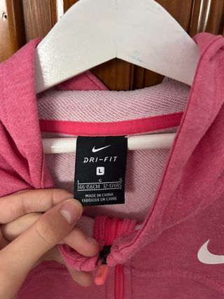 Sudadera Nike con capucha rosa niña talla 12-13