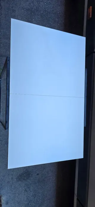 Mesa de cocina plegable blanca y gris