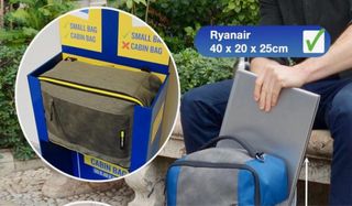 Zaino da cabina + 2 borse comprimibili per vestiti