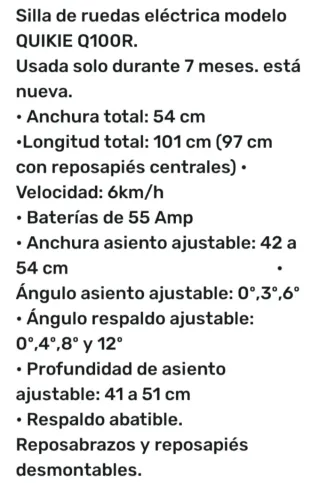 Silla de ruedas eléctrica