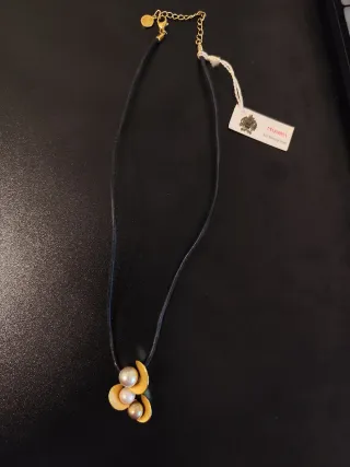 Colgante Majorica de plata bañado en Oro con Perla