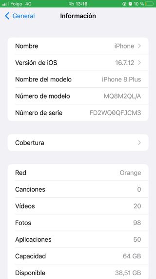 iPhone 8 Plus  con protector  y fundas de regalo