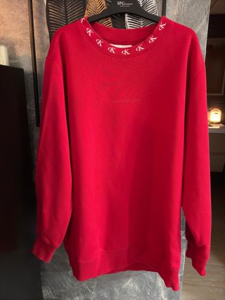 Sudadera Calvin Klein Jeans Roja Talla 48