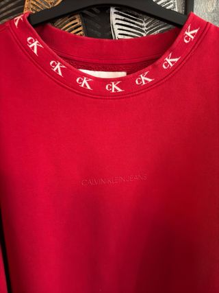 Sudadera Calvin Klein Jeans Roja Talla 48