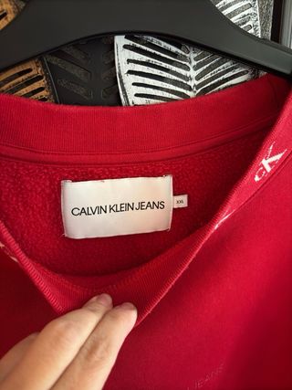 Sudadera Calvin Klein Jeans Roja Talla 48