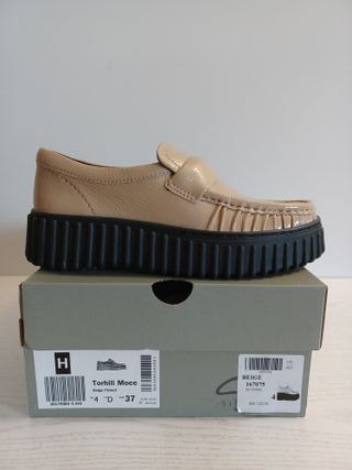 Mocasines Clarks Torhill Moc Talla 37 Beige