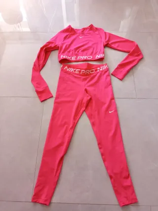 Conjunto Deportivo Nike Pro Mujer Rosa como nuevo