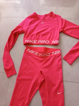 Conjunto Deportivo Nike Pro Mujer Rosa como nuevo