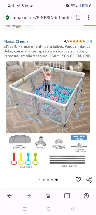 Parque infantil para bebé