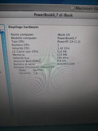 Apple Mac iBook G4 PowerBook 6,7