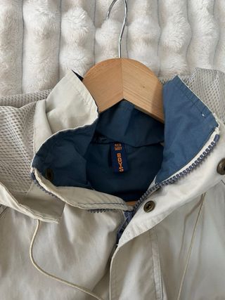 chubasquero Vintage Talla L Beige/Azul