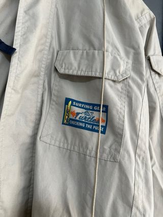 chubasquero Vintage Talla L Beige/Azul