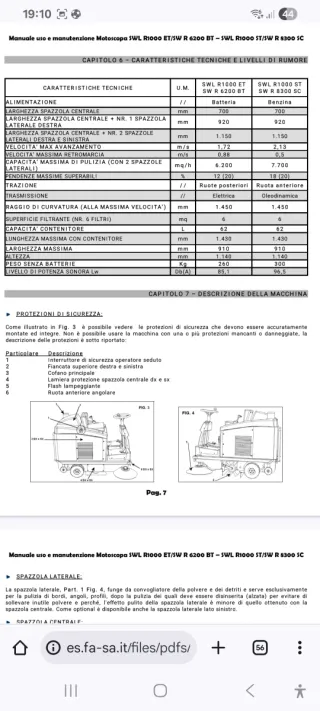 Barredora industrial a batería SW R 6000 BT nueva.