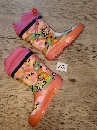 Stivaletti pioggia bambina 26 floreali