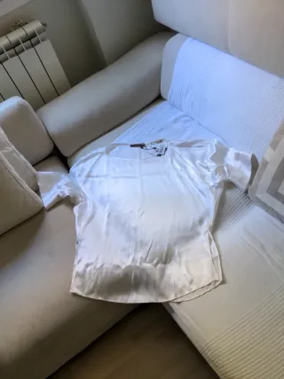 Camisa seda Adolfo Domínguez blanco roto