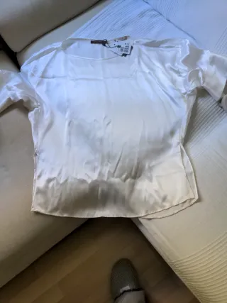 Camisa seda Adolfo Domínguez blanco roto