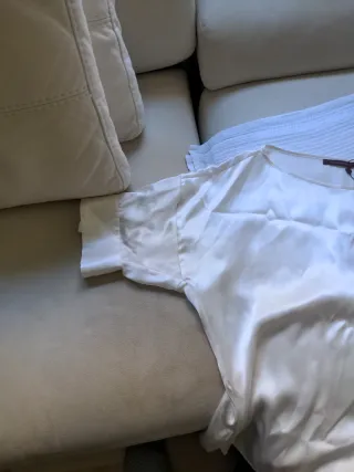 Camisa seda Adolfo Domínguez blanco roto