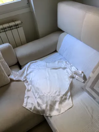 Camisa seda Adolfo Domínguez blanco roto