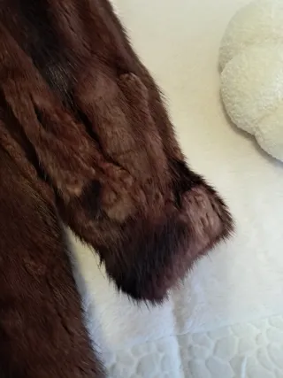 Chaquetón de piel marrón