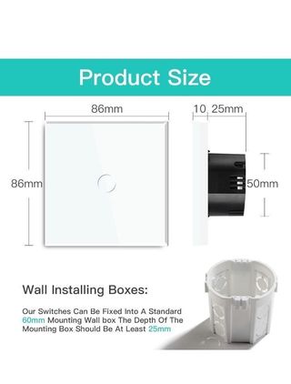 BSEED Interruptor de Luz 1 Gang 1 Vía