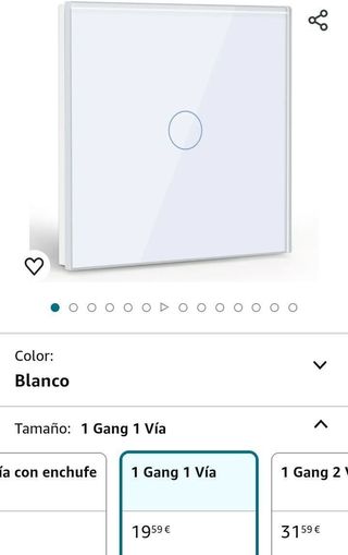 BSEED Interruptor de Luz 1 Gang 1 Vía