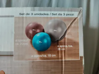 Lote 3 pelotas yoga aprox. 18-26cm