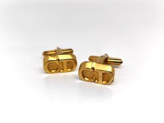 Gemelos Christian Dior chapados en oro vintage