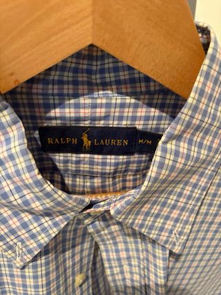Camisa Ralph Lauren cuadros azul y rosa