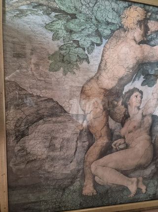 Grande quadro stampa Michelangelo con cornice.