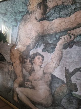 Grande quadro stampa Michelangelo con cornice.