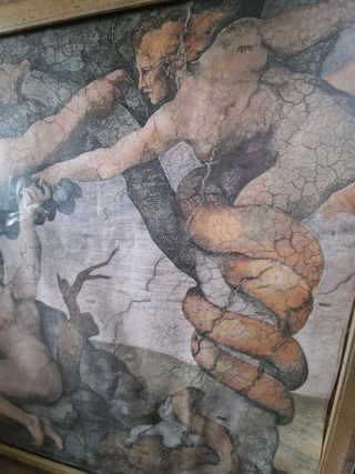 Grande quadro stampa Michelangelo con cornice.