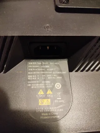 Monitor Lenovo Negro