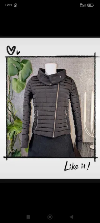 Cazadora acolchada negra