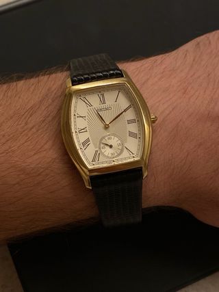 Reloj Seiko vintage Dorado estilo Tank cuadrado