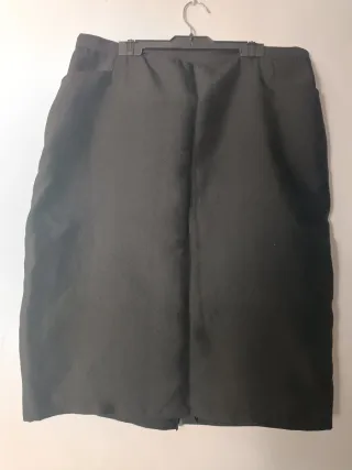 Falda negra mujer talla 52 con dos bolsillos y for