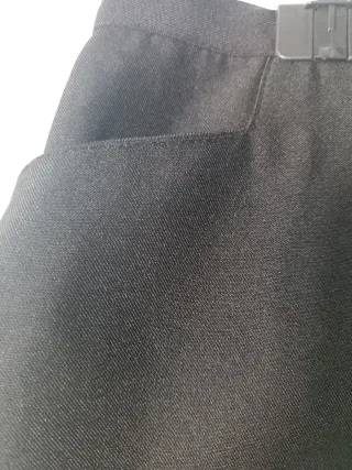 Falda negra mujer talla 52 con dos bolsillos y for