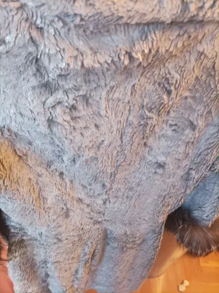 Abrigo pelo plateado