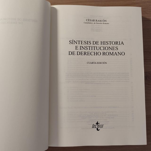 Síntesis de Historia e Instituciones de Derecho...