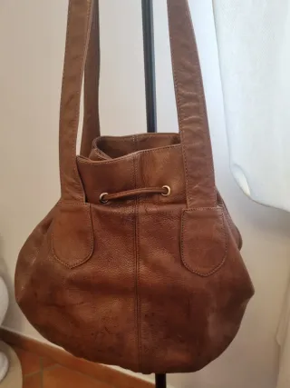 Borsa in pelle marrone