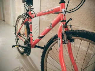 Bicicleta de montaña roja para adulto