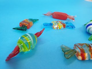 caramelle in vetro di murano - 6 pezzi