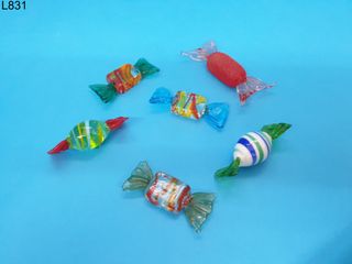 caramelle in vetro di murano - 6 pezzi