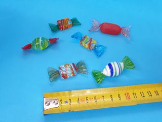 caramelle in vetro di murano - 6 pezzi