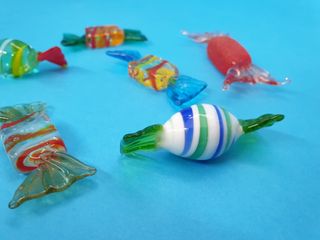 caramelle in vetro di murano - 6 pezzi