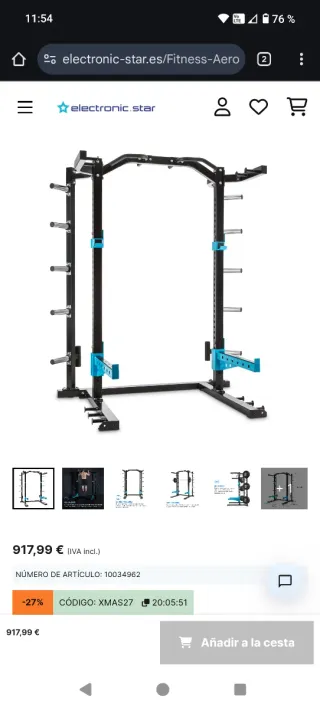 Rack de potencia para sentadillas y press
