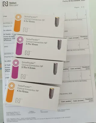 Implantes Dentales Nobel Parallel NP y RP
